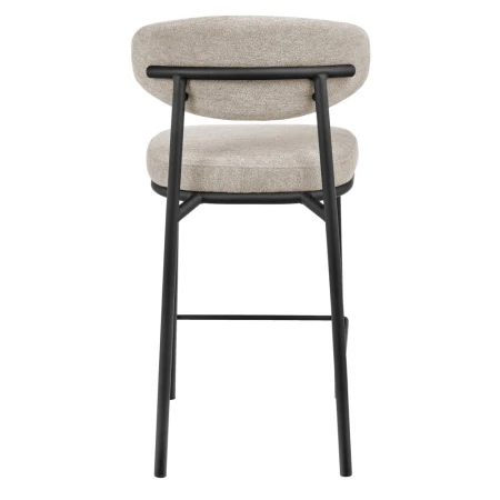 Купить Стул полубарный Lucas 2 латте шенилл с чёрными ножками по выгодной цене для кафе, ресторанов и кухни