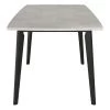Купить Стол Oslo раскладной 120-160x80x76см, Бетон лайт, чёрный по низкой цене