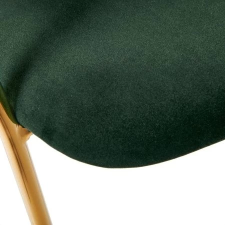 Купить Стул полубарный Turin зеленый с золотыми ножками по выгодной цене для кафе, ресторанов и кухни