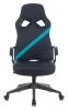 Кресла для геймеров - Кресло игровое Zombie DRIVER черный/голубой искусственная кожа с подголов. крестовина пластик