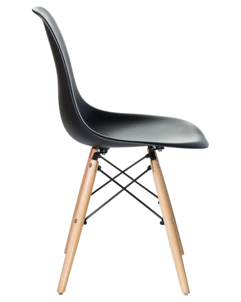 Купить Набор 4 шт Стул обеденный DOBRIN DSW, ножки светлый бук, цвет чёрный (B-03) по низкой цене