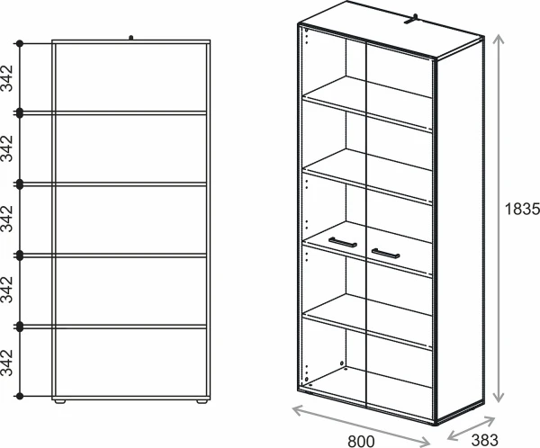 Купить Шкаф с высокими дверьми Everprof EVO (ЭВО) 800х383x1835 Белый по низкой цене