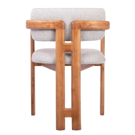 Купить Стул Rich рогожка бежево-голубая с ножками цвета орех по низкой цене