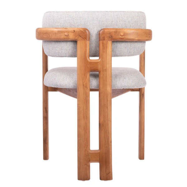 Купить Стул Rich рогожка бежево-голубая с ножками цвета орех по низкой цене