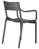 Купить Стул обеденный DOBRIN TIM ARM, темно-серый (GR-04) в интернет-магазине КупиКресла.ру