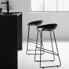 Купить Стул полубарный Neo чёрный с чёрными ножками по выгодной цене для кафе, ресторанов и кухни