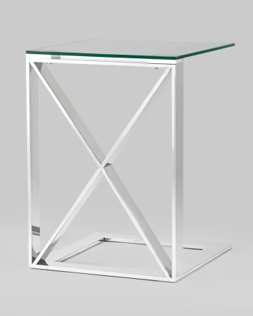 Купить Журнальный стол 40*40 КРОСС серебро по низкой цене