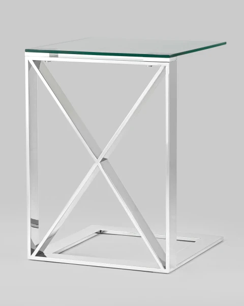 Купить Журнальный стол 40*40 КРОСС серебро по низкой цене