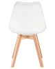 Купить Стул обеденный DOBRIN JERRY SOFT, ножки светлый бук, цвет сиденья белый (W-02) по низкой цене