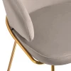 Купить Стул-полукресло Emil латте с золотыми ножками по низкой цене