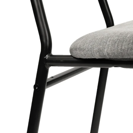Купить Стул MOLLY разборный черный каркас серое сиденье по низкой цене