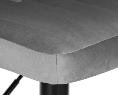 Купить Стул барный DOBRIN CHARLY BLACK, серый велюр (MJ9-75) по выгодной цене для кафе, ресторанов и кухни