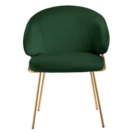 Купить Стул-полукресло Emil зеленый с золотыми ножками по низкой цене