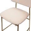 Купить Стул полубарный Elle кремовый с золотыми ножками по выгодной цене для кафе, ресторанов и кухни