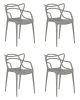 Набор 4 шт Стул обеденный DOBRIN MASTERS, светло-серый (GR-01)