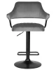 Купить Стул барный DOBRIN CHARLY BLACK, серый велюр (MJ9-75) по выгодной цене для кафе, ресторанов и кухни