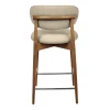Купить Стул полубарный Lucas 3 латте букле ножки цвета орех по выгодной цене для кафе, ресторанов и кухни