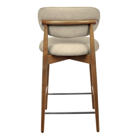 Купить Стул полубарный Lucas 3 латте букле ножки цвета орех по выгодной цене для кафе, ресторанов и кухни