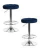 Набор 2 шт Табурет барный DOBRIN BRUNO, синий велюр (MJ9-117)