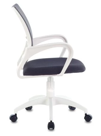 Офисные кресла - Кресло Бюрократ CH-W695NLT темно-серый TW-04 TW-12 сетка/ткань крестовина пластик пластик белый