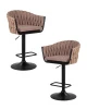 Набор 2 шт Стул барный DOBRIN LEON, коричневая ткань (LAR 275-3)