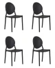 Набор 4 шт Стул обеденный DOBRIN ALBERT, цвет чёрный