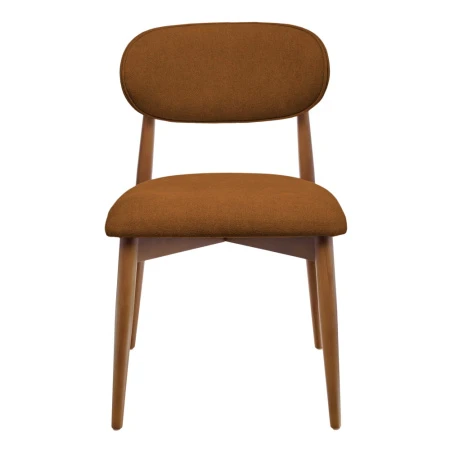 Купить Стул Lucas 3 терракотовый букле с ножками цвета орех по низкой цене