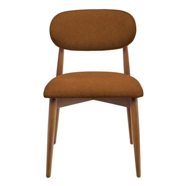 Купить Стул Lucas 3 терракотовый букле с ножками цвета орех по низкой цене