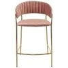 Купить Стул полубарный Turin пудровый с золотыми ножками по выгодной цене для кафе, ресторанов и кухни