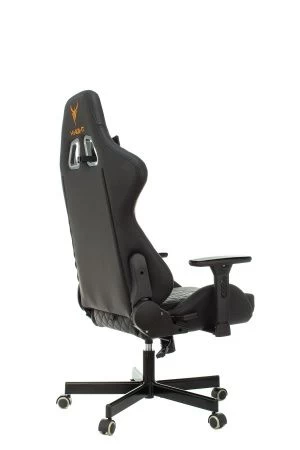 Кресла для геймеров - Кресло игровое Knight ARMOR черный ромбик эко.кожа с подголов. крестов. металл