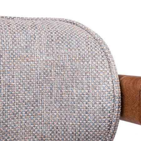 Купить Стул полубарный Rich рогожка бежево-голубая с ножками цвета орех по выгодной цене для кафе, ресторанов и кухни