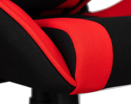 Кресла для геймеров - Кресло игровое DOBRIN DALLAS, черно-красная ткань