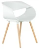 Стул обеденный DOBRIN ALIEN, ножки светлый бук, цвет белый (W-02)