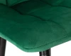 Купить Стул полубарный DOBRIN OLIVIA, черные матовые ножки, зелёный велюр (108-64) по выгодной цене для кафе, ресторанов и кухни