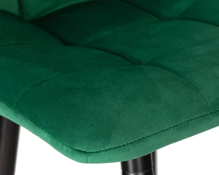 Купить Стул полубарный DOBRIN OLIVIA, черные матовые ножки, зелёный велюр (108-64) по выгодной цене для кафе, ресторанов и кухни