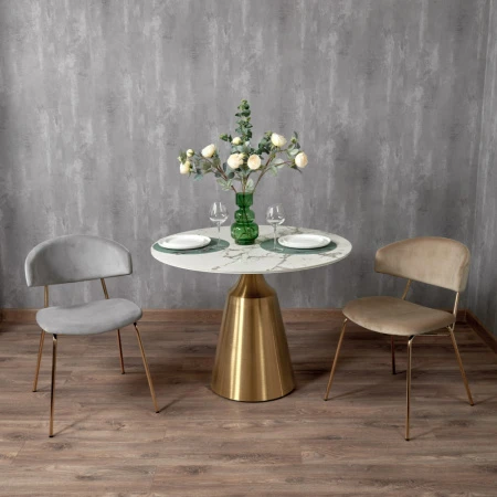 Купить Стул Elle латте с золотыми ножками RF 0780 по низкой цене