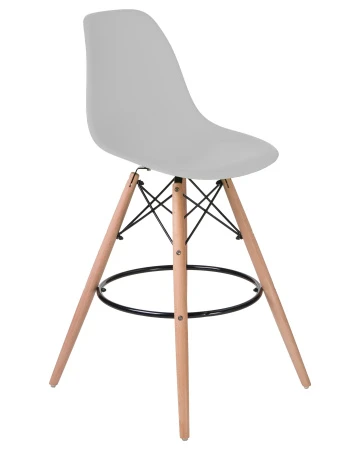 Купить Набор 2 шт Стул барный DOBRIN DSW BAR, ножки светлый бук, цвет сиденья светло-серый (GR-01) в интернет-магазине КупиКресла.ру