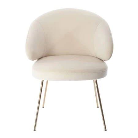 Купить Стул-полукресло Emil кремовый с золотыми ножками по низкой цене