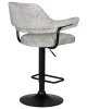 Купить Стул барный DOBRIN CHARLY BLACK, светло-серый твид (LEO04) по выгодной цене для кафе, ресторанов и кухни