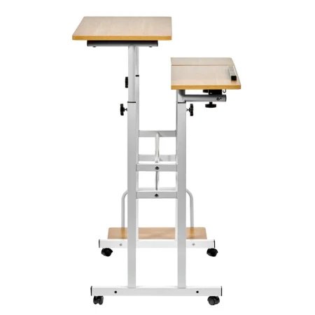 Купить Стол многофункциональный Shuttle 80х58х80-130см, светлое дерево, белый по низкой цене