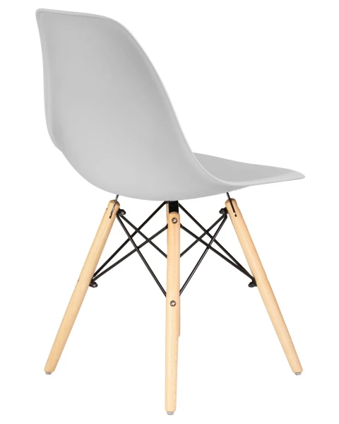 Купить Стул обеденный DOBRIN DSW, ножки светлый бук, цвет светло-серый (GR-01) по низкой цене