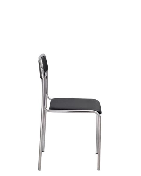 Купить Офисный стул Аскона (ASCONA) хром Nowystyl (Искуственная кожа V CER черный) по выгодной цене