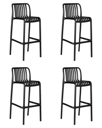 Набор 4 шт Стул барный DOBRIN CHLOE BAR, черный