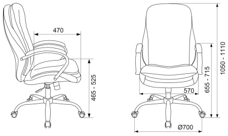 Кресла руководителя - Кресло руководителя Бюрократ T-9950SL Fabric серый Alfa 44 крестов. металл хром