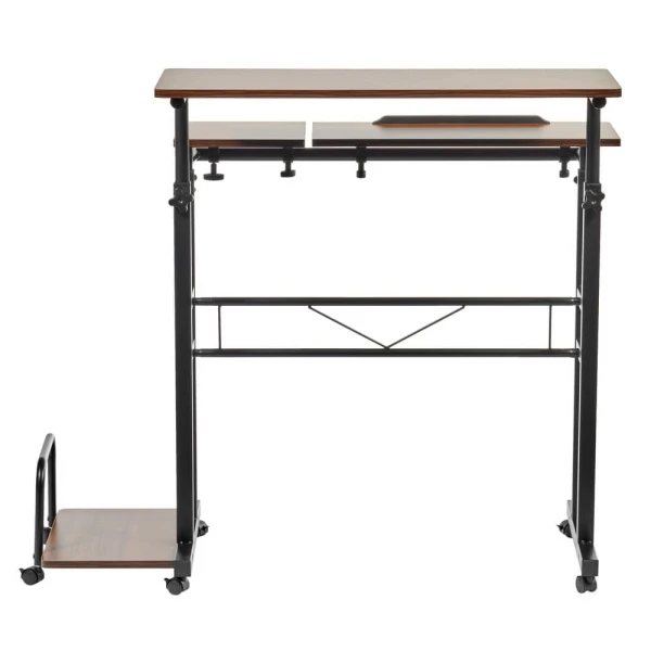 Купить Стол многофункциональный Shuttle 80х58х80-130см, темное дерево, чёрный по низкой цене