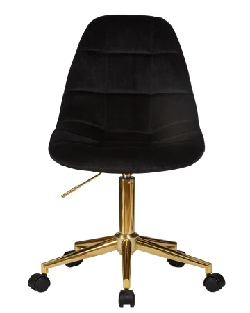 Офисные кресла - Офисное кресло для персонала DOBRIN MONTY GOLD, чёрный велюр (MJ9-101)