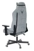 Кресла для геймеров - Кресло игровое Knight N1 Fabric серо-голубой Light-28 с подголов. крестов. металл