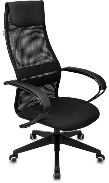 Кресло руководителя Бюрократ CH-607 черный TW-01 сетка/ткань с подголов. крестов. пластик