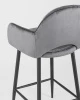 Купить Стул полубарный Венера диамант велюр серый по выгодной цене для кафе, ресторанов и кухни