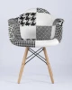 Купить Кресло Eames DSW пэчворк черно-белое по низкой цене